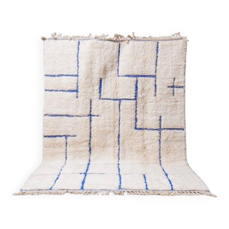 Handwoven traditional beni ourain wool rug size 1.5/2.5 m