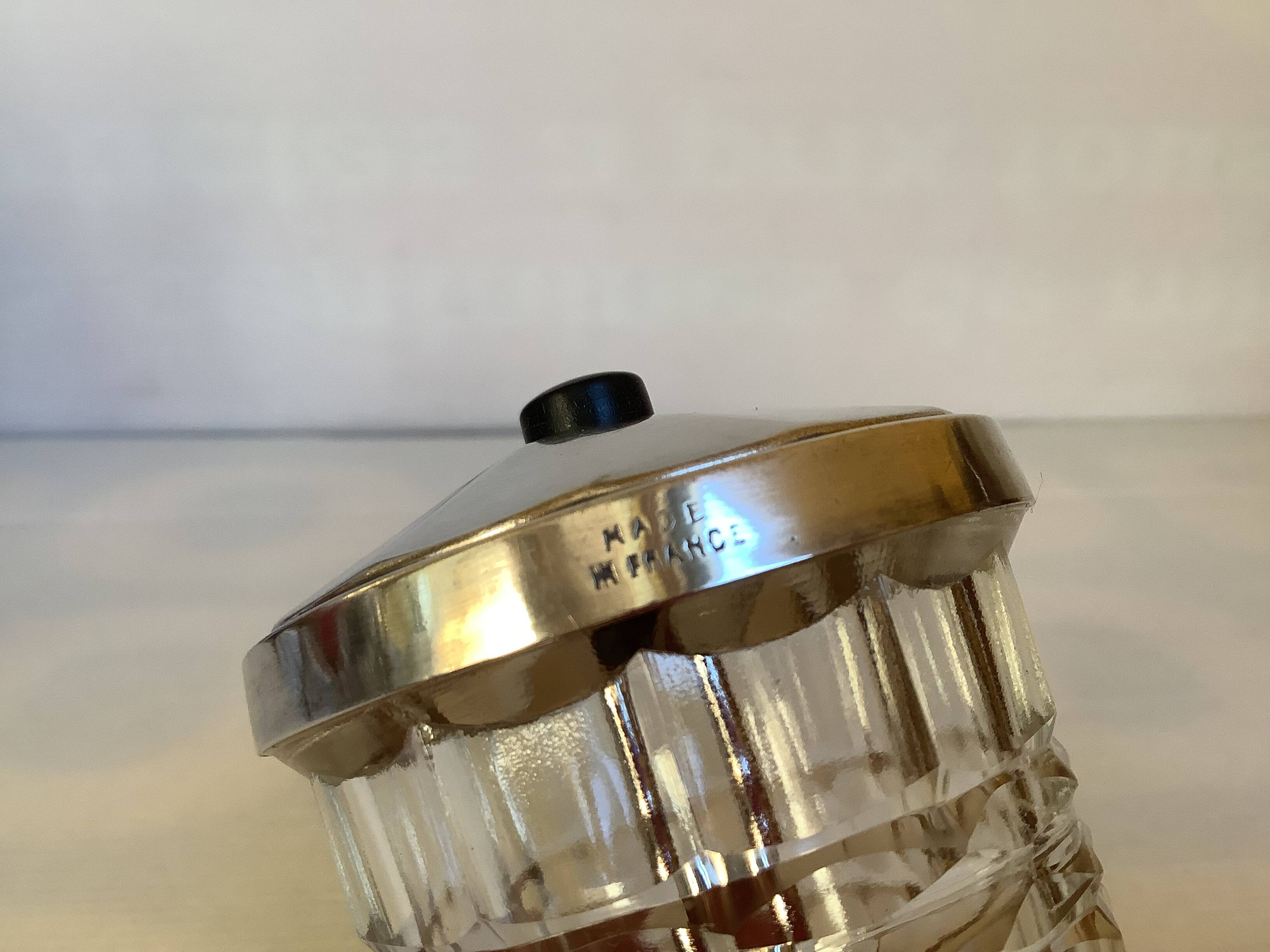 Sucrier saupoudreuse métal argenté argit art déco