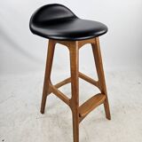 Lot de 3 tabourets de bar en teck d'Erik Buch Danish Design