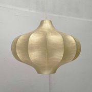 Modern mid-century Cocoon pendant lamp by Friedel Wauer for Goldkant Leuchten, Germany, 1960s.