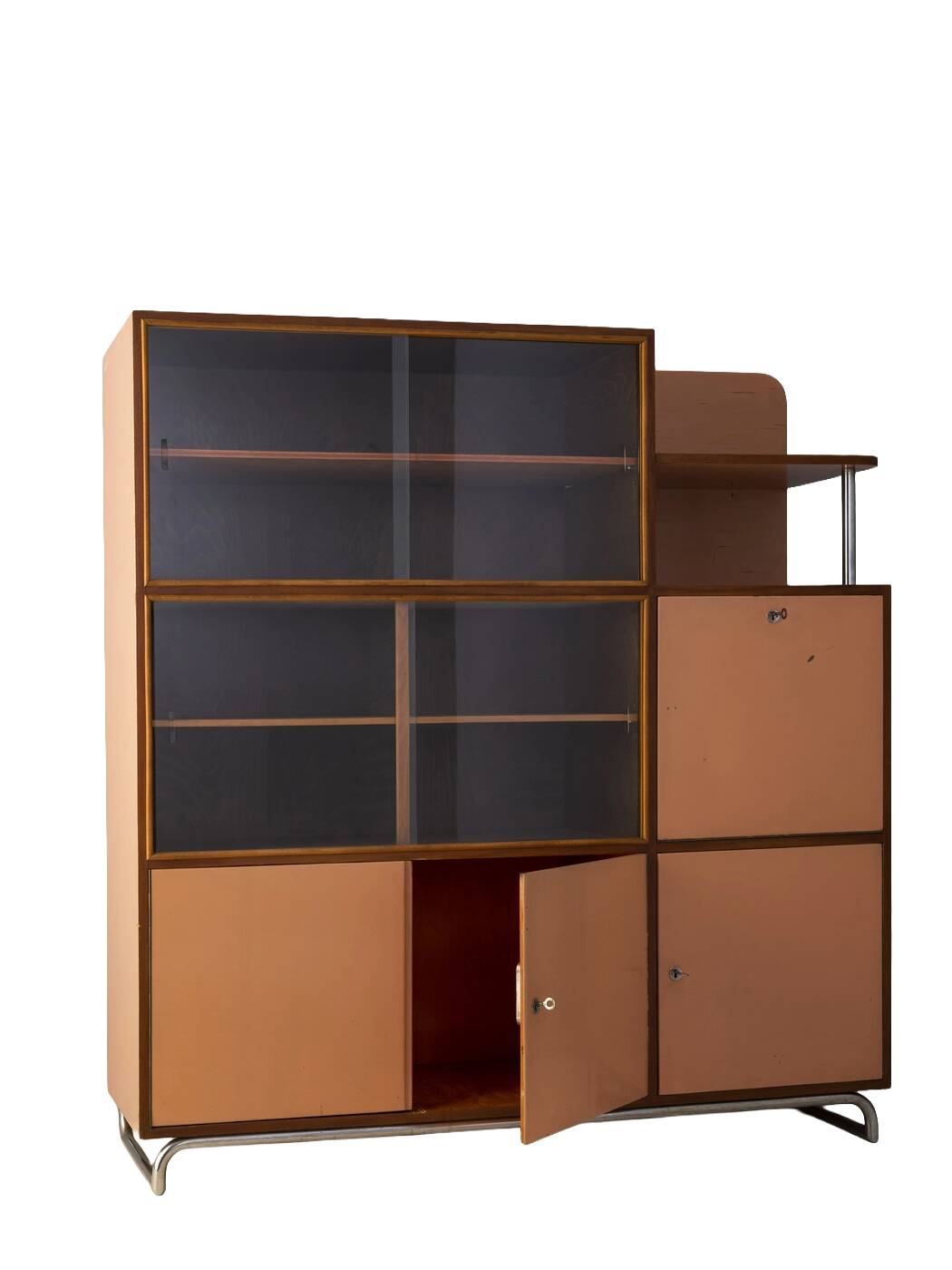Functionalist Bookcase, Robert Slezák, 1930s, Czechoslovakia