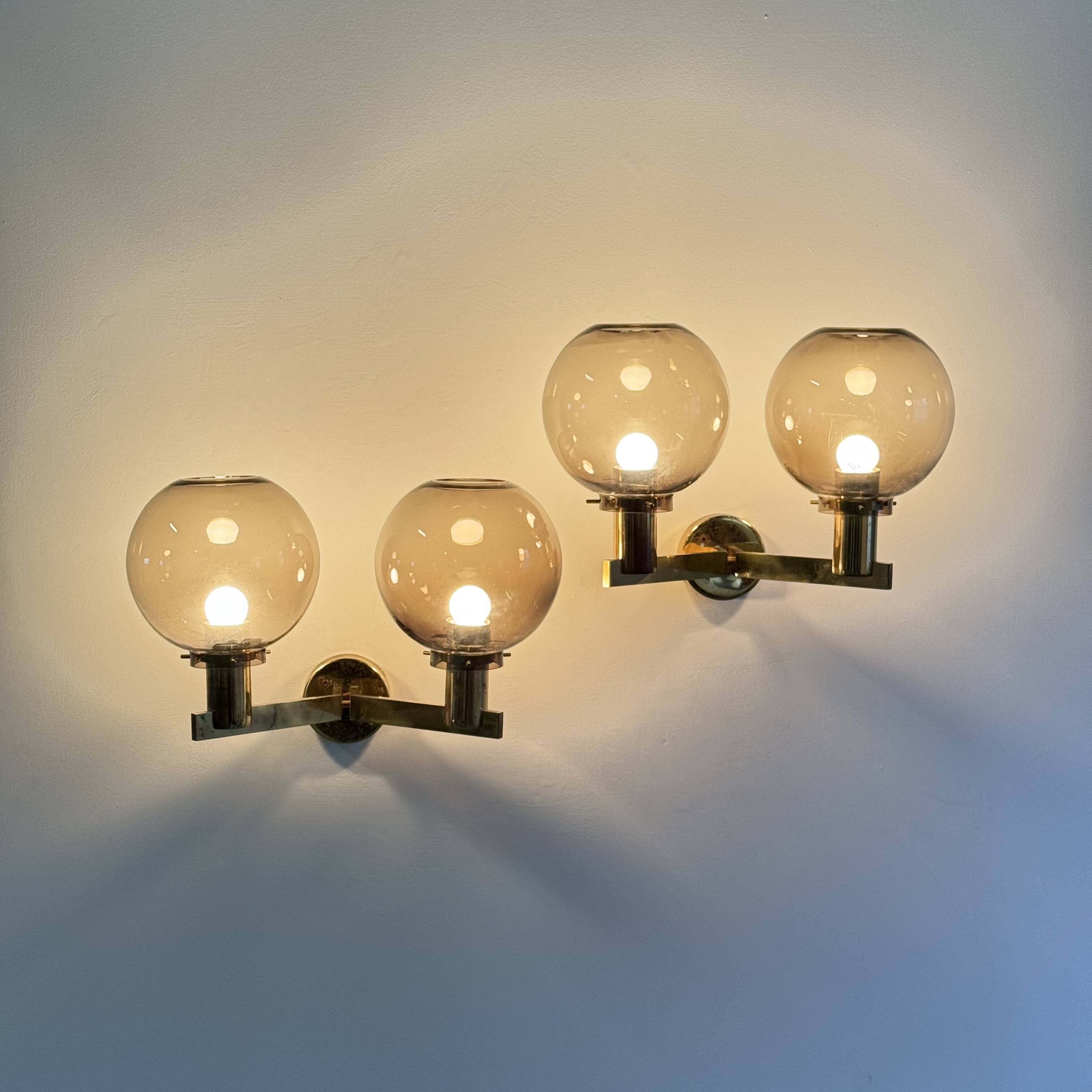 Pair of V-149/2 Two-Light Wall Sconces by Hans-Agne Jakobsson