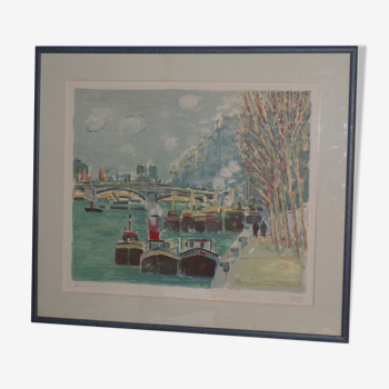 Quai de seine de robert savary (1920-2000)