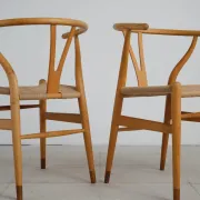Pair of CH24 Wishbone chairs by Hans J. Wegner, Denmark, 1970s