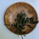 Olive wood cup, old flat, handcrafted, slow, country decoration
