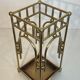 Modernist brass umbrella stand in the style of Joseph Hoffmann