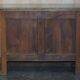 Antique walnut commode from 1860 with a marble top and original key.