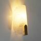 Large pair of wall lamps in brass & glass by Hillebrand