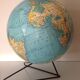 Girard Barrère cardboard globe with tripod foot /vintage 50-60s