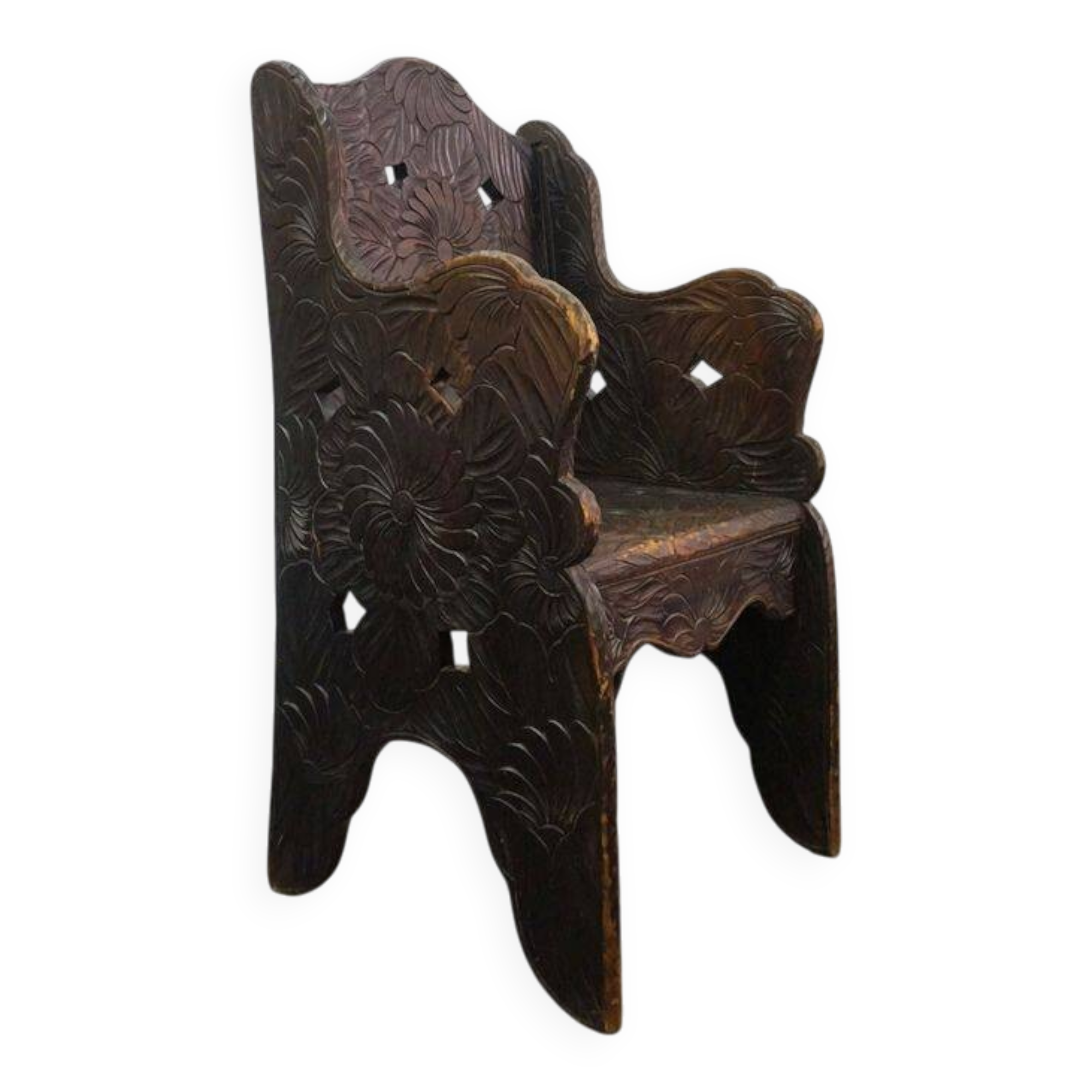Japanese carved chair for Liberty & Co.