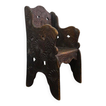 Japanese carved chair for Liberty & Co.