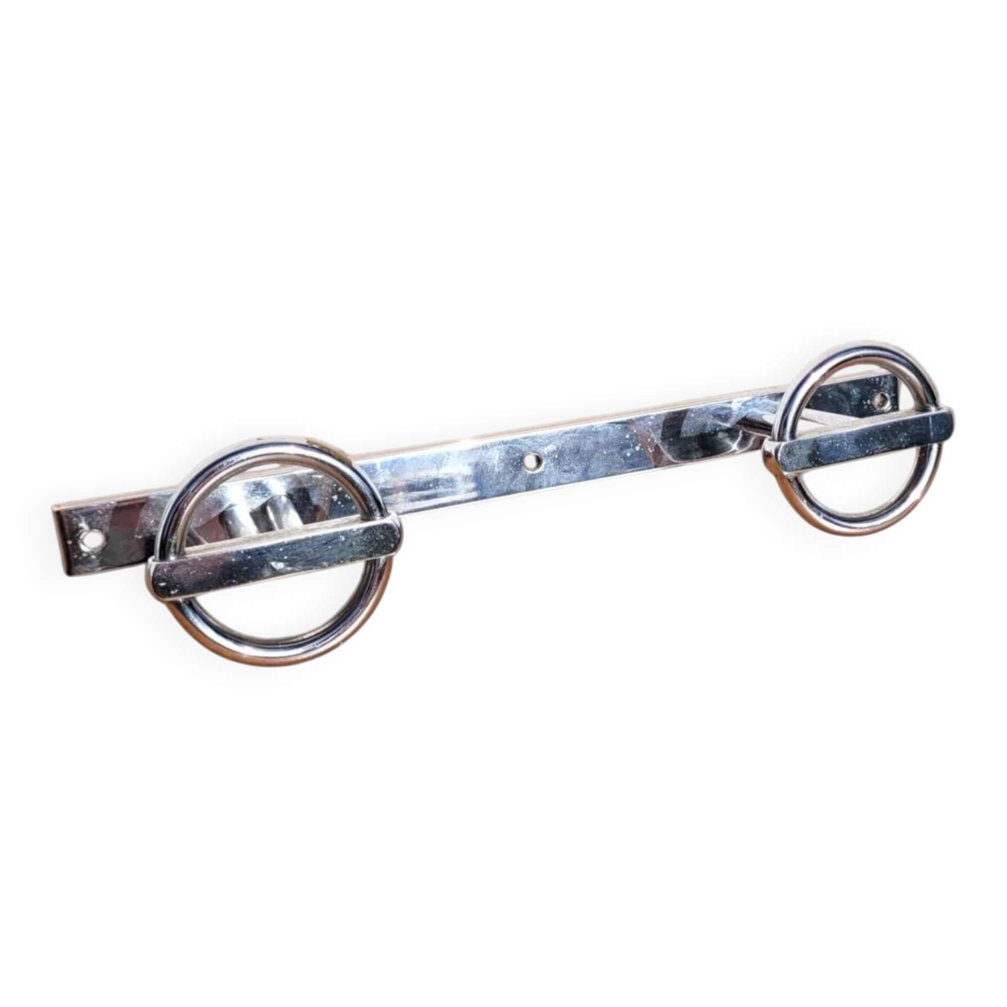 1950s chrome double wall-mounted coat rack