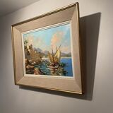 Old painting, Marine, signed, 60s/70s
