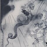 Salvador Dali: Divine Comedy, The Black Devil, signed engraving