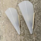 Pair of vintage modernist design wall lights from the 1970s