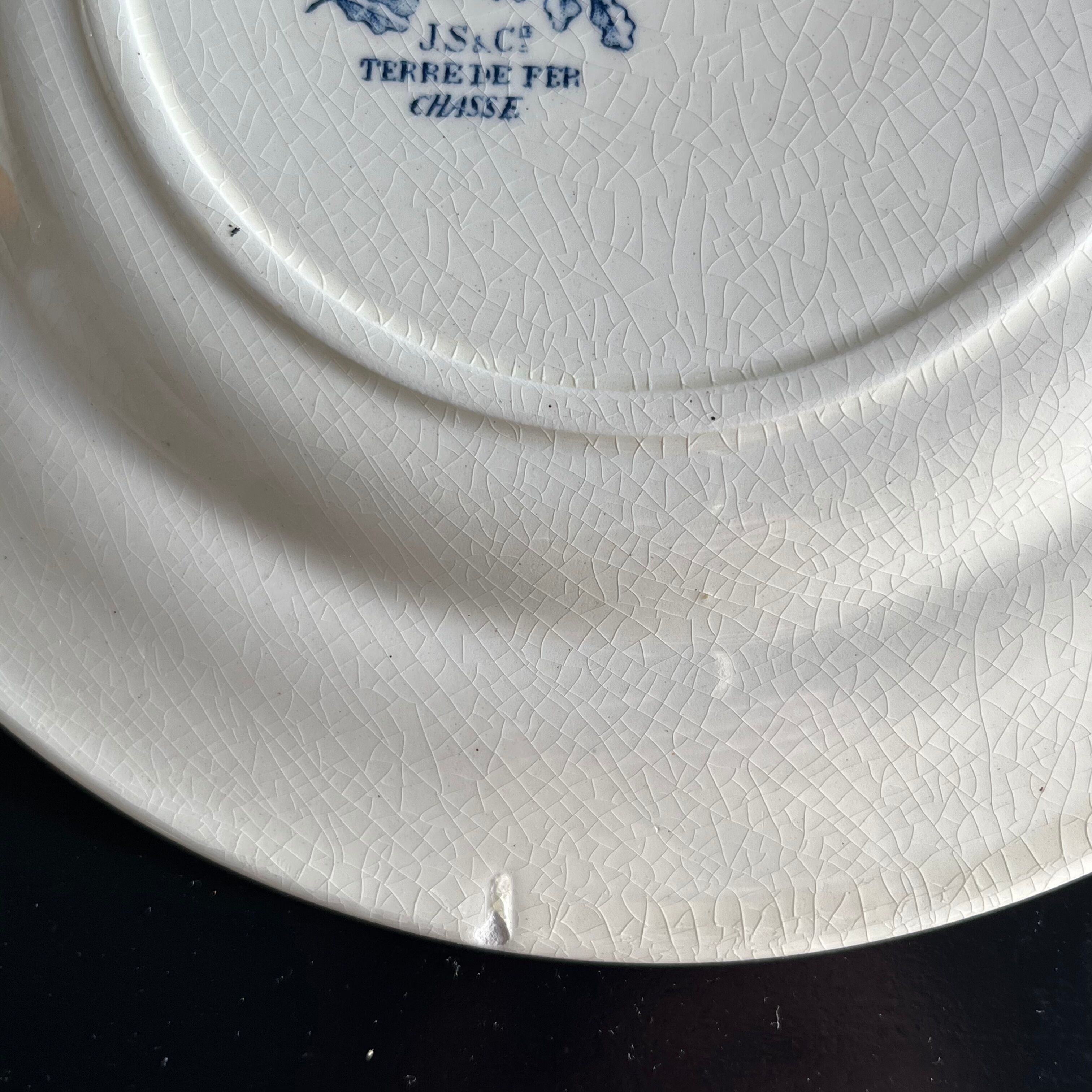 Series of 8 flat plates "Hunting"