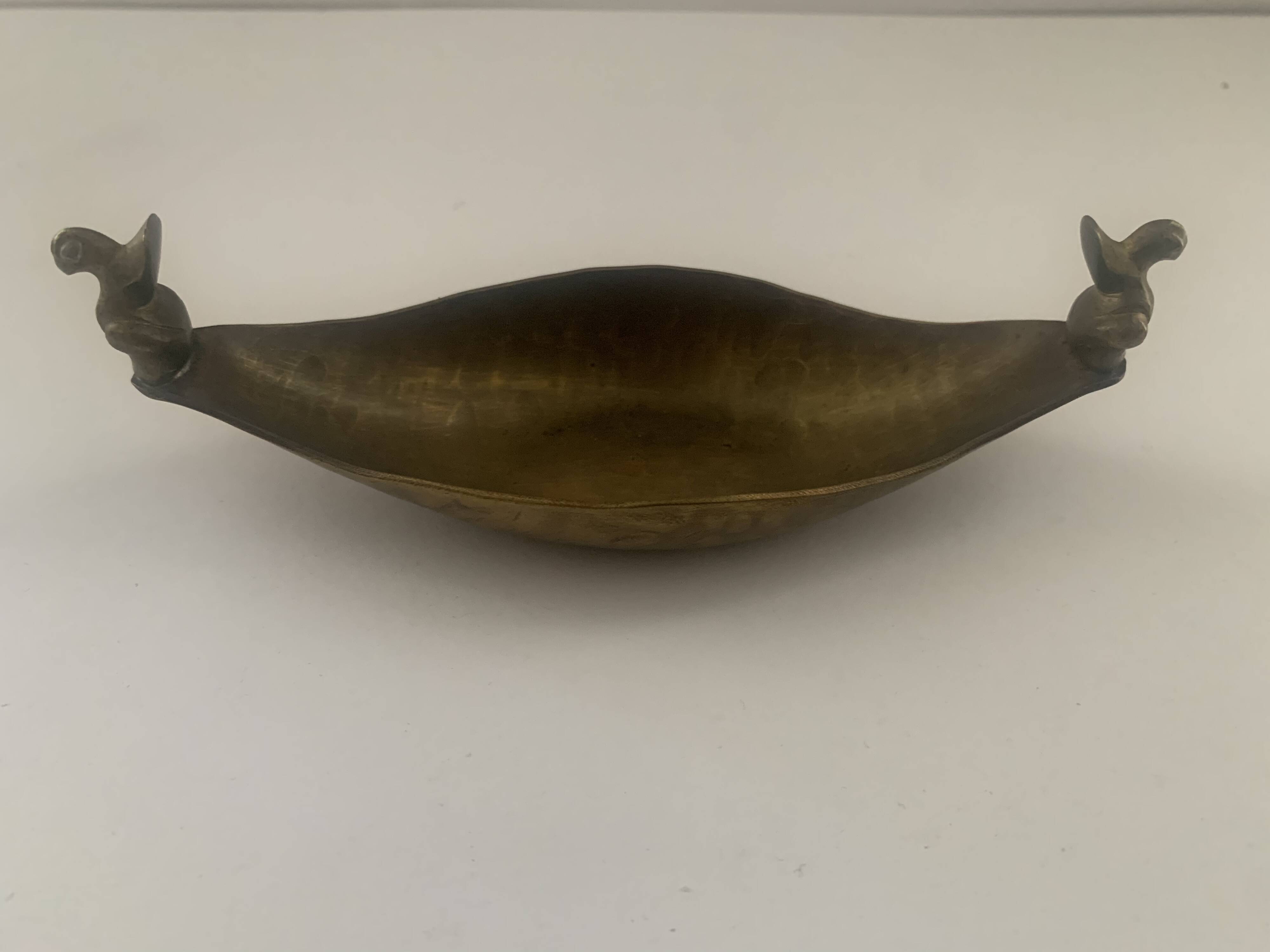 Schale Dish Tray Mod. 520 Georg von Mendelssohn Dresden Hellerau Art Birds