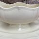 Digoin Sarreguemines ivory gravy boat with gadroons