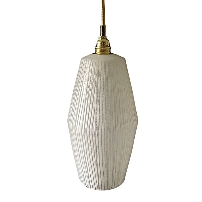 New electrified white Scandinavian pendant lamp