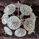 Lustre plafonnier Sputnik 3 feux Emil Stejnar - 1960