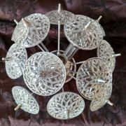 Sputnik ceiling light chandelier 3 fires Emil Stejnar - 1960