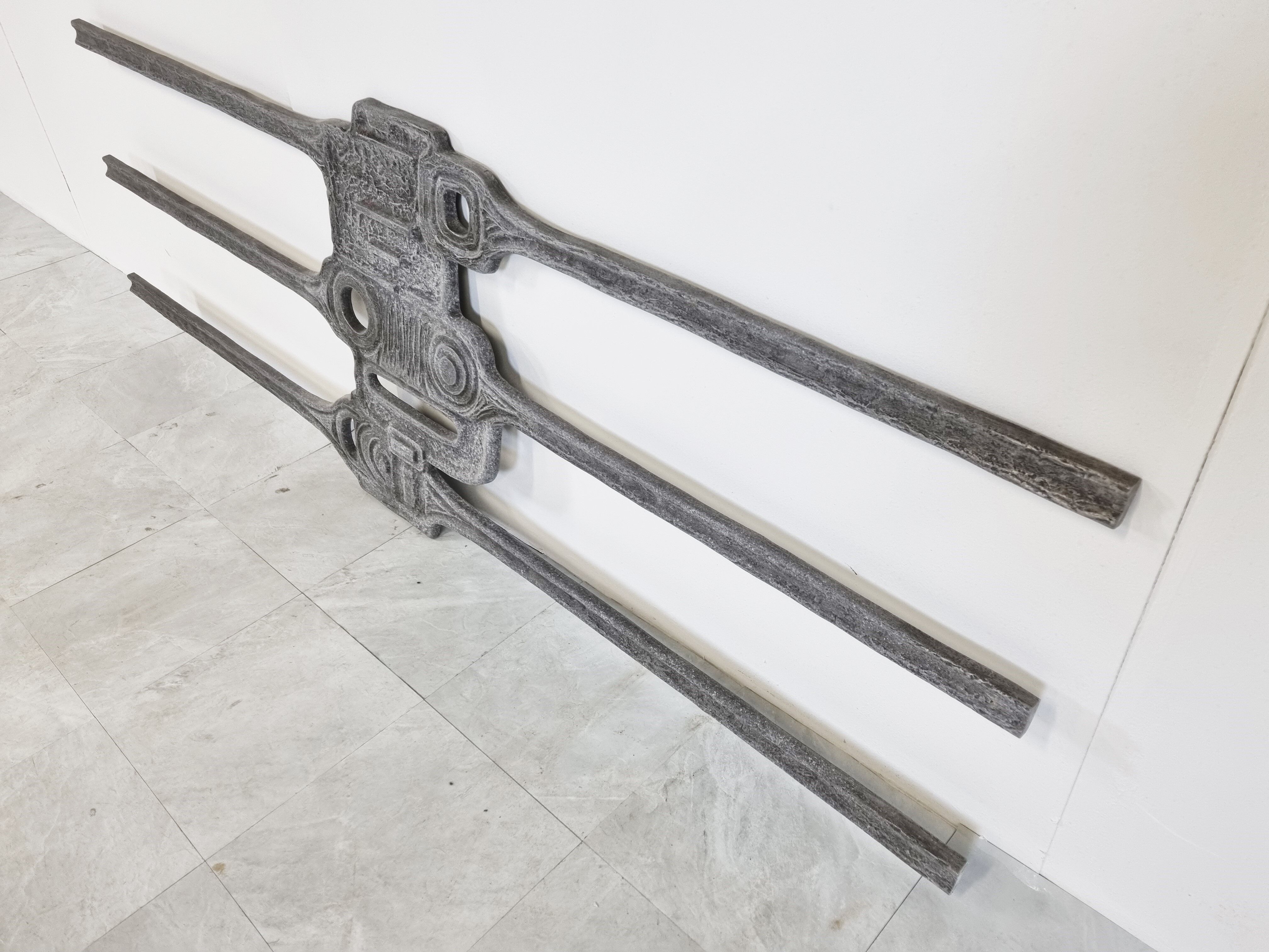 Brutalist wall sculpture, 1970s