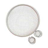 Set of egg basket and two small baskets for boiled eggs.