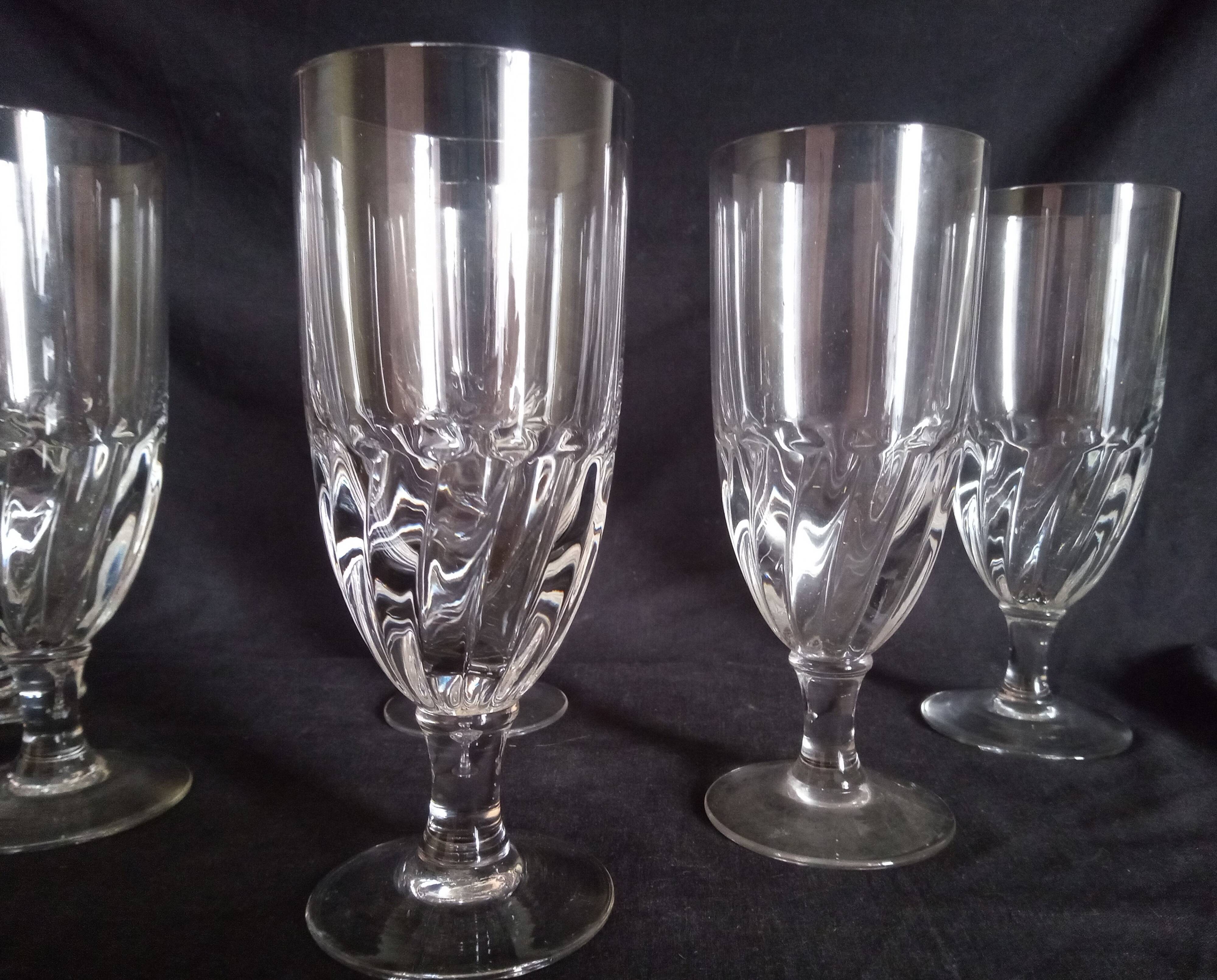 Set of 6 large absinthe glasses, h - 18 cm.
