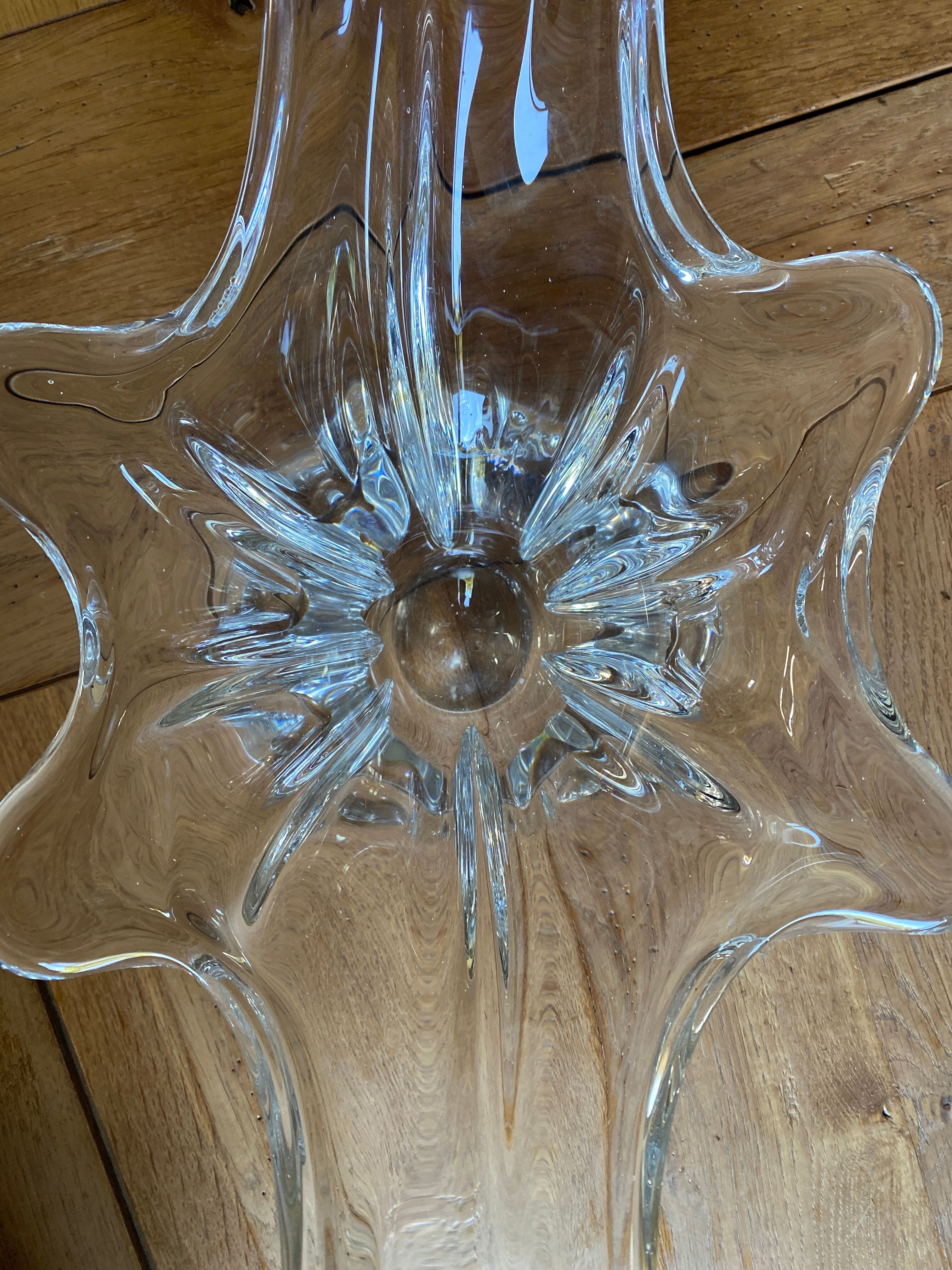 Large vintage crystal centerpiece