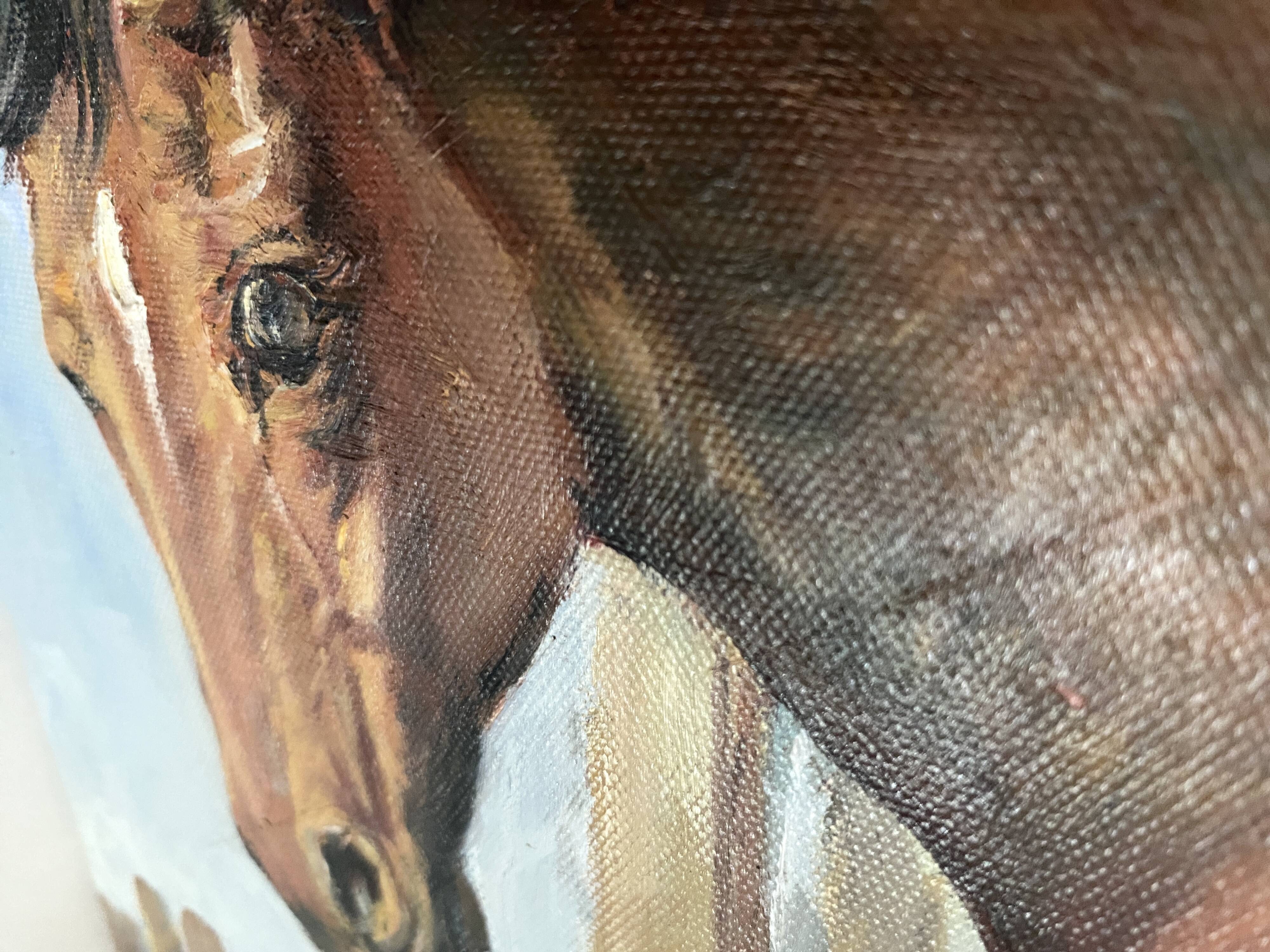 Oil on canvas under glass