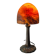 Mushroom lamp glass paste metal base patinated bronze 39x18 elec refurbished
