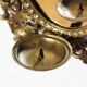 Miroir en laiton avec bougeoir