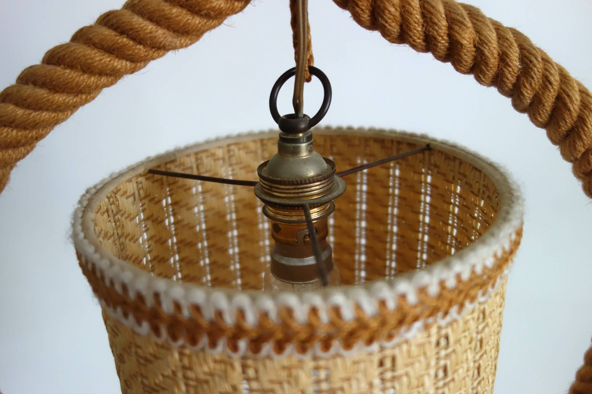 Rope suspension by Audoux Minet, France, 1950s