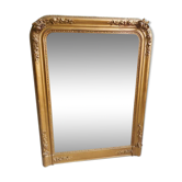 Miroir dore decor de fleurs 91x119cm