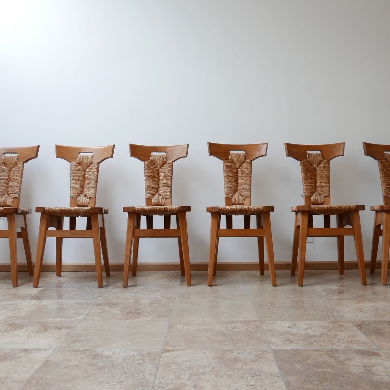 Set of Dutch Arts & Crafts Dining Chairs by W Kuyper