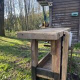 Wooden workshop workbench