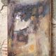 Oil on canvas signed Raymond Galliano, abstract composition, large wall painting, interior decoration.