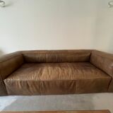 Scruffy 3-seater leather sofa, the Red Cedar