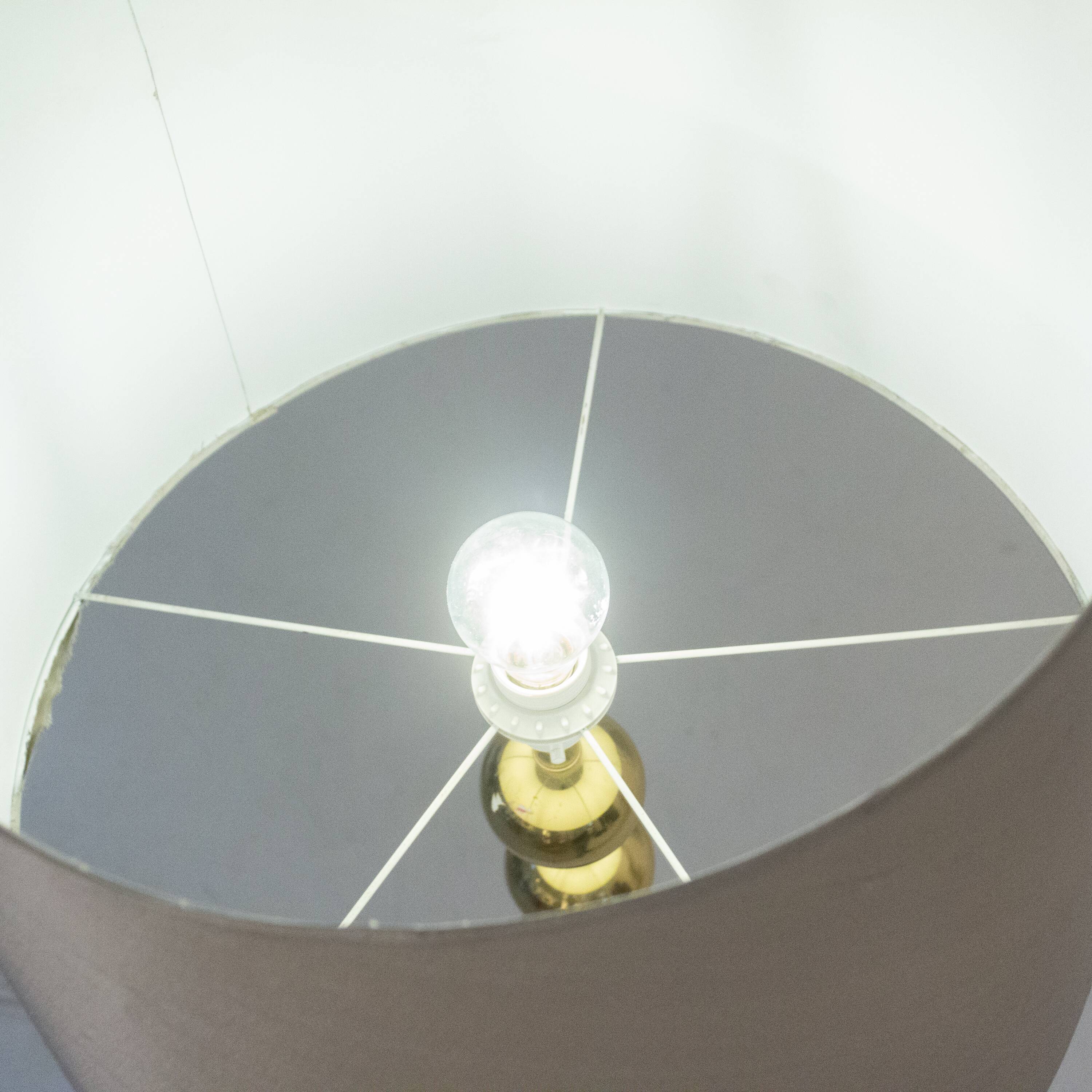 Scandinavian brass lampadair 1970