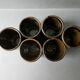 6 enamelled stoneware tumbler glasses