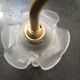 Wall lamp old tulip glass paste shape flower gooseneck brass porcelain Art Deco 1930 TBE
