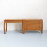 Regain solid elm desk and chest of drawers set
