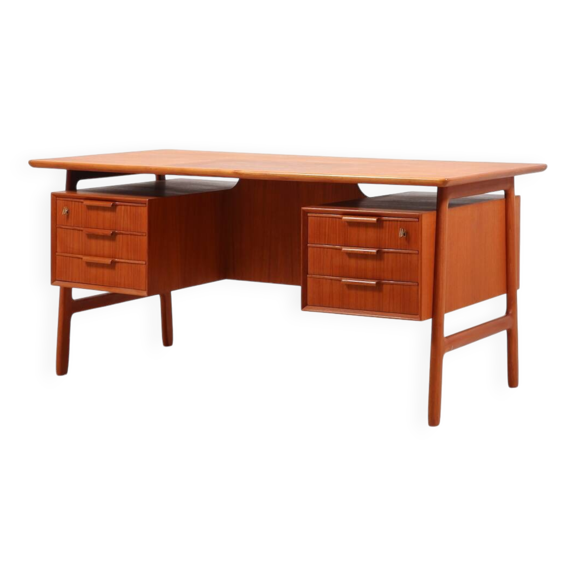 Teak writing desk „No. 75“ by Gunni Omann for Omann Jun Møbelfabrik
