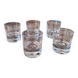 5 thick-bottomed bubble glasses – Scandinavian design, 1970s