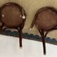 Paire de tabourets bas en bois courbé style "Thonet" vintage