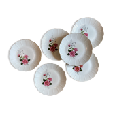 Set of 6 vintage flat plates L'Amandinoise