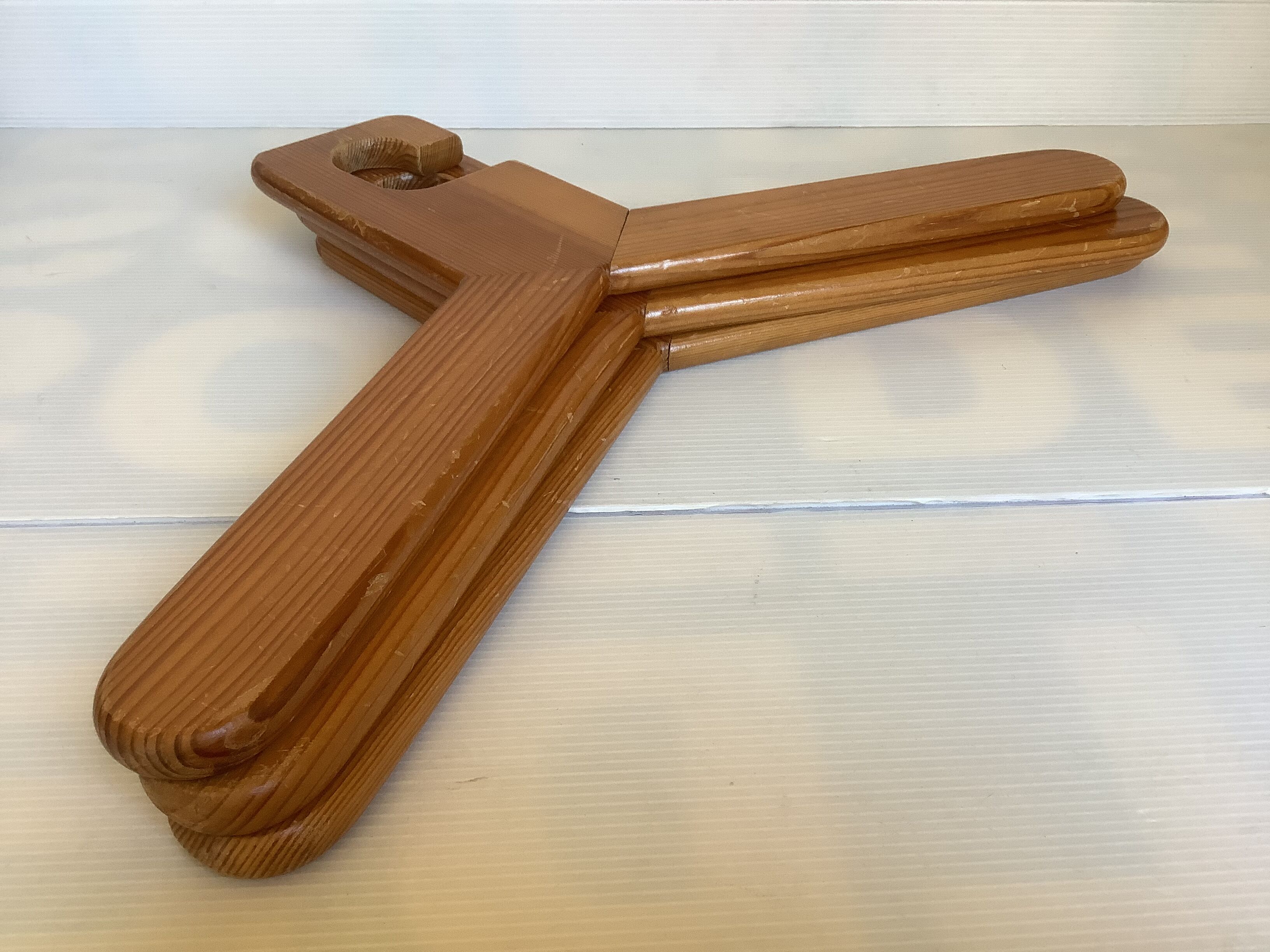 Trio of Scandinavian wooden hangers year 70