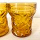 Verres à eau ambrés vintage