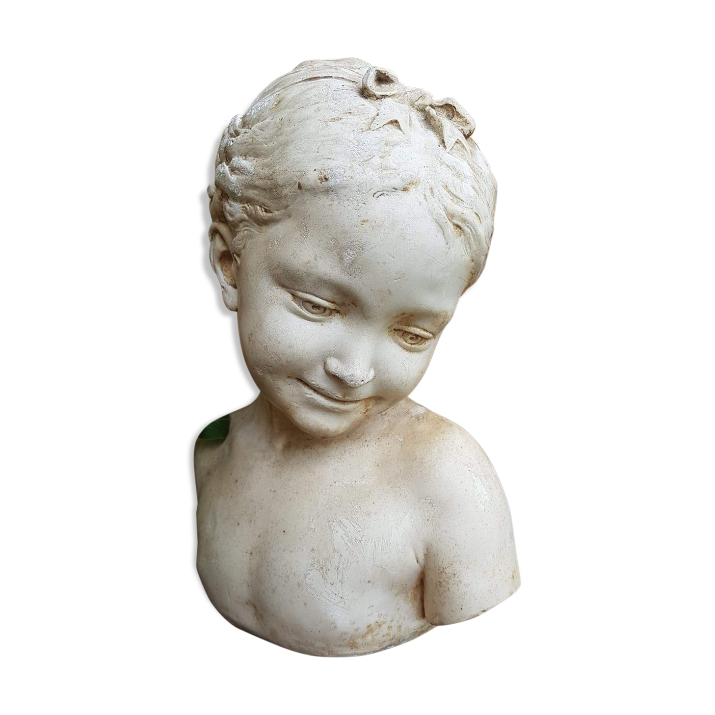 Bust plaster "the florentine" called "the rieuse" after Jean-Baptiste Pigalle
