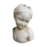 Bust plaster "the florentine" called "the rieuse" after Jean-Baptiste Pigalle